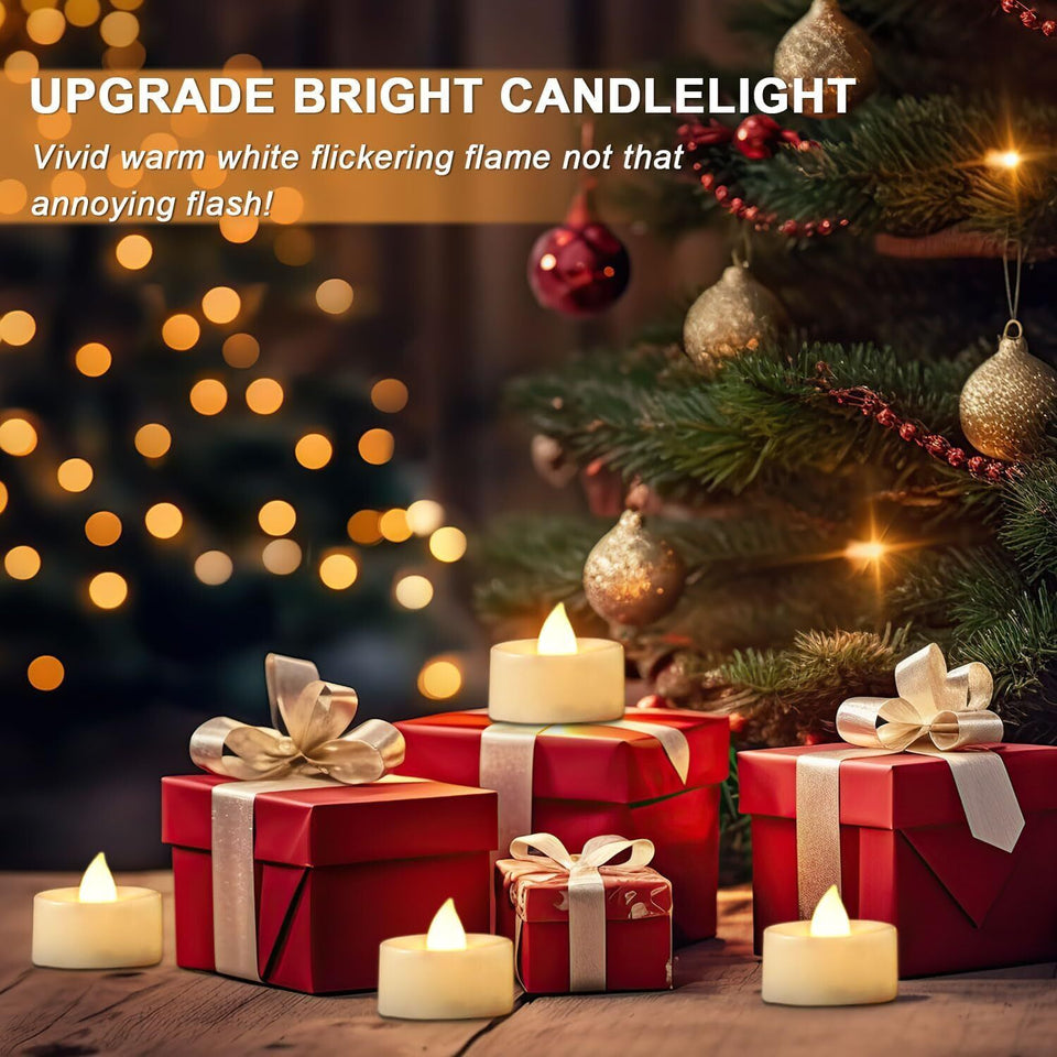 10 Pcs Flameless Moving Flicker Led Tea Lights Battery Operated Candle Wedding