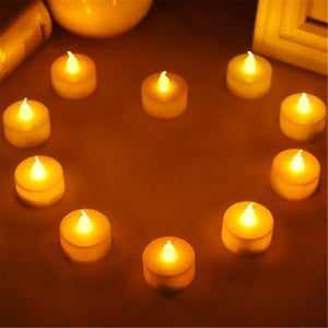 10 Pcs Flameless Moving Flicker Led Tea Lights Battery Operated Candle Wedding