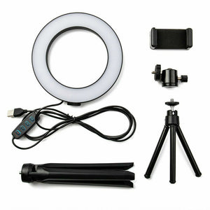 6" LED Ring Fill Light Studio Photo Video USB Dimmable Lamp Selfie Portable US