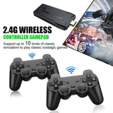 4K HDMI TV Game Stick Built-In 64GB 30000+ Video Games Console Wireless Gamepad.