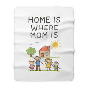 Mother’s Day Sherpa Fleece Blanket - Ultra-Soft Cozy Gift for Mom