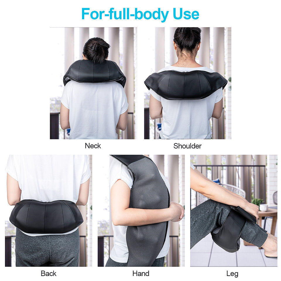 Shiatsu Neck & Back Massager with Heat Deep Kneading Massage Pillow for Shoulder