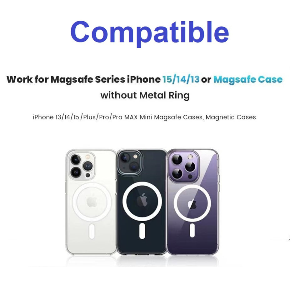 15W Wireless Magnetic Charger Car Mount Holder for Iphone 14/15 Pro Max Magsafe