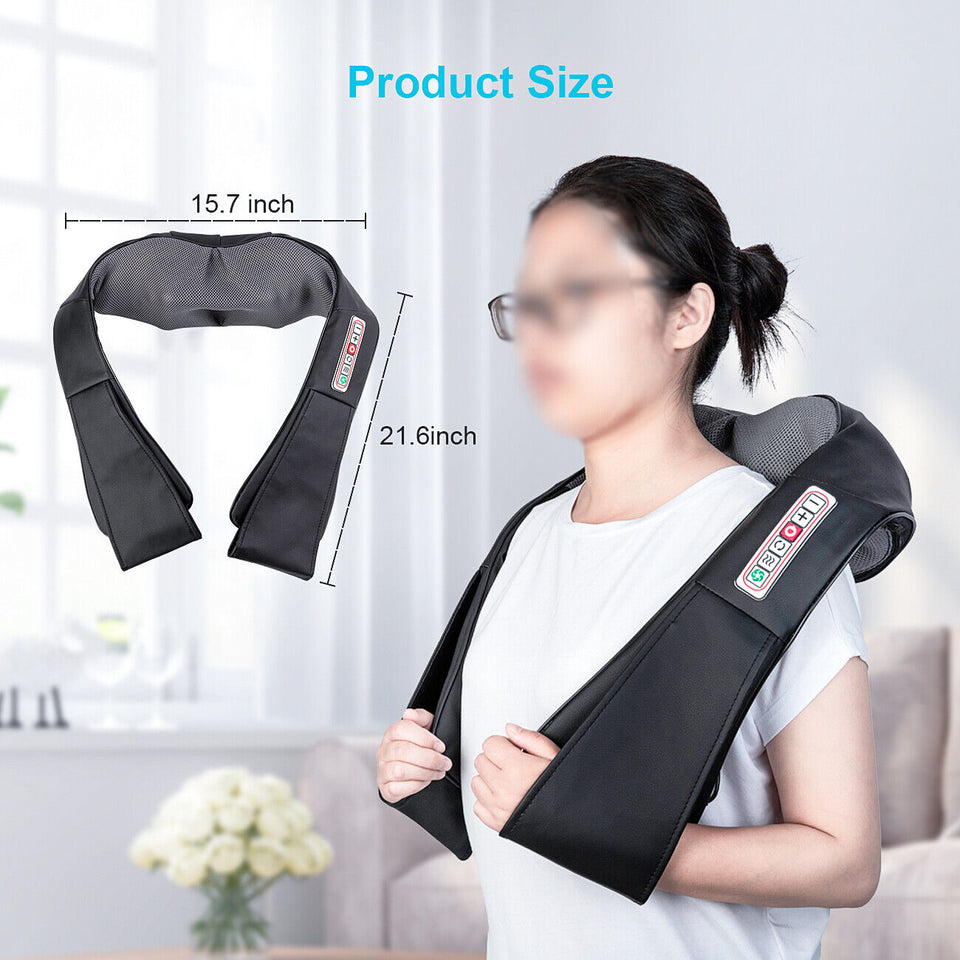 Shiatsu Neck & Back Massager with Heat Deep Kneading Massage Pillow for Shoulder