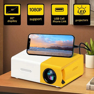 Mini Portable Projector 1080P HD Video Home Theater Home Cinema Phone Projector