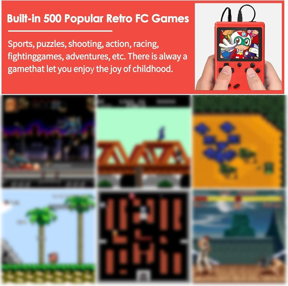 Built-In 500+ Classic Games Handheld Retro Video Game Console Gift US