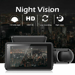 Front and inside Car DVR Dash Cam Video Recorder Camera G-Sensor 1080P Dual Lens