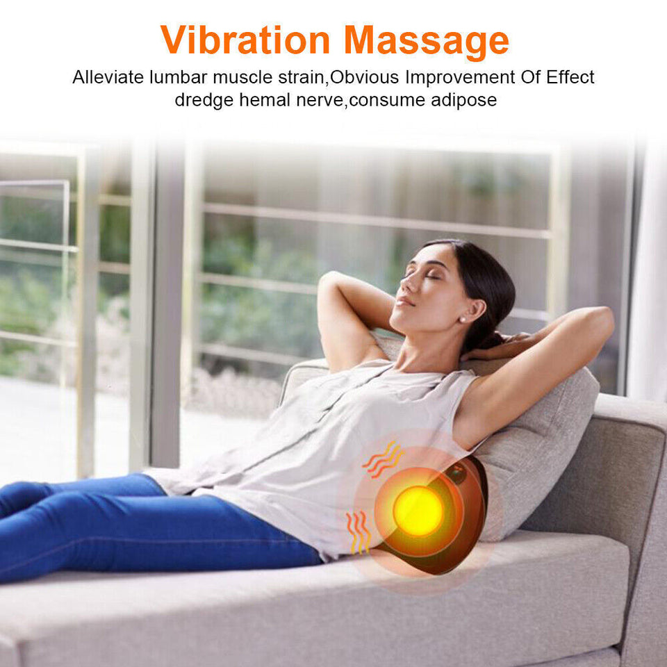 Neck Massager Electric Shoulder Back Shiatsu Massage Pillow 8 Drives Pain Relief