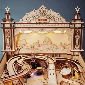 ROKR 3D Pinball for Kid Adults Family Party Machine Vintage Style Popular Game Smooth Assembly 3D Wooden Puzzles EG01