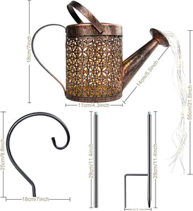 Solar Watering Can Light Garden Outdoor Waterproof Kettle Yard Art Lamp Decor US