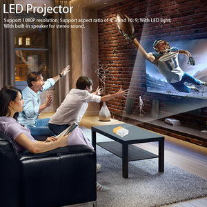 Mini Portable Projector 1080P HD Video Home Theater Home Cinema Phone Projector