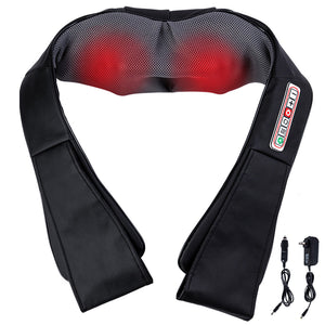 Shiatsu Neck & Back Massager with Heat Deep Kneading Massage Pillow for Shoulder