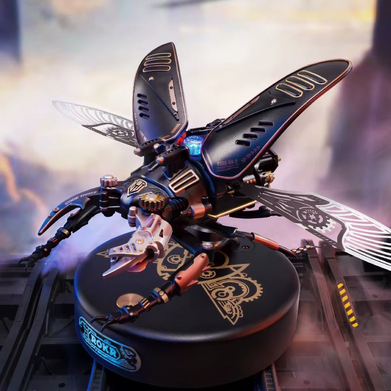 Rokr MI Series 4 Kinds of Plastic Puzzles Emperor Scorpion Beetles Golden Coin Turtle 3D Assembly Building Block Sets