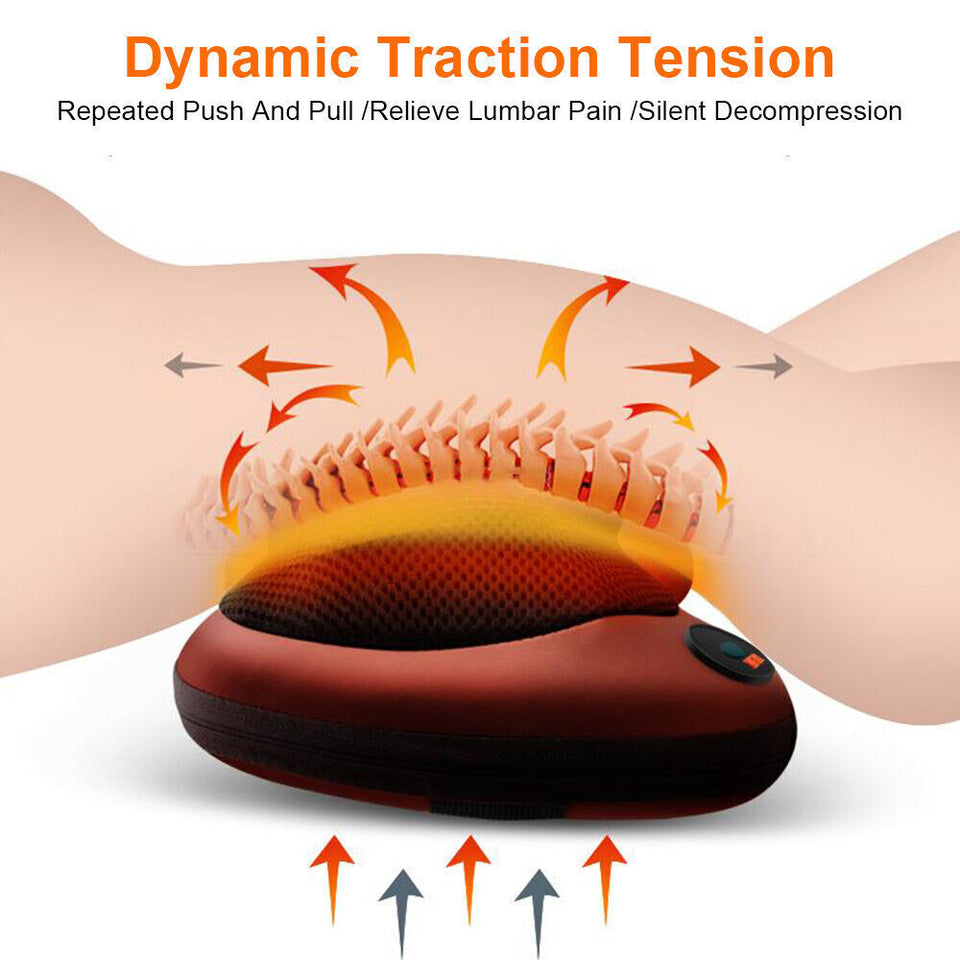 Neck Massager Electric Shoulder Back Shiatsu Massage Pillow 8 Drives Pain Relief
