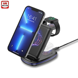 3 in 1 Charging Dock Charger Stand for Apple Watch Serie Air Pods Iphone Station