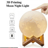 3D Printing Moon Galaxy Lamp Moonlight USB LED Night Light Touch Color Changing
