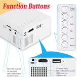 Mini Portable Projector 1080P HD Video Home Theater Home Cinema Phone Projector