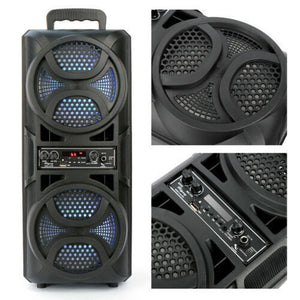 3000W Portable Bluetooth Speaker Sub Woofer Heavy Bass Sound System Party+Remote