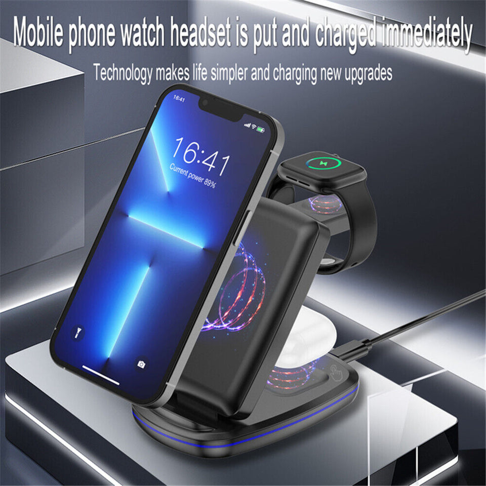 3 in 1 Charging Dock Charger Stand for Apple Watch Serie Air Pods Iphone Station