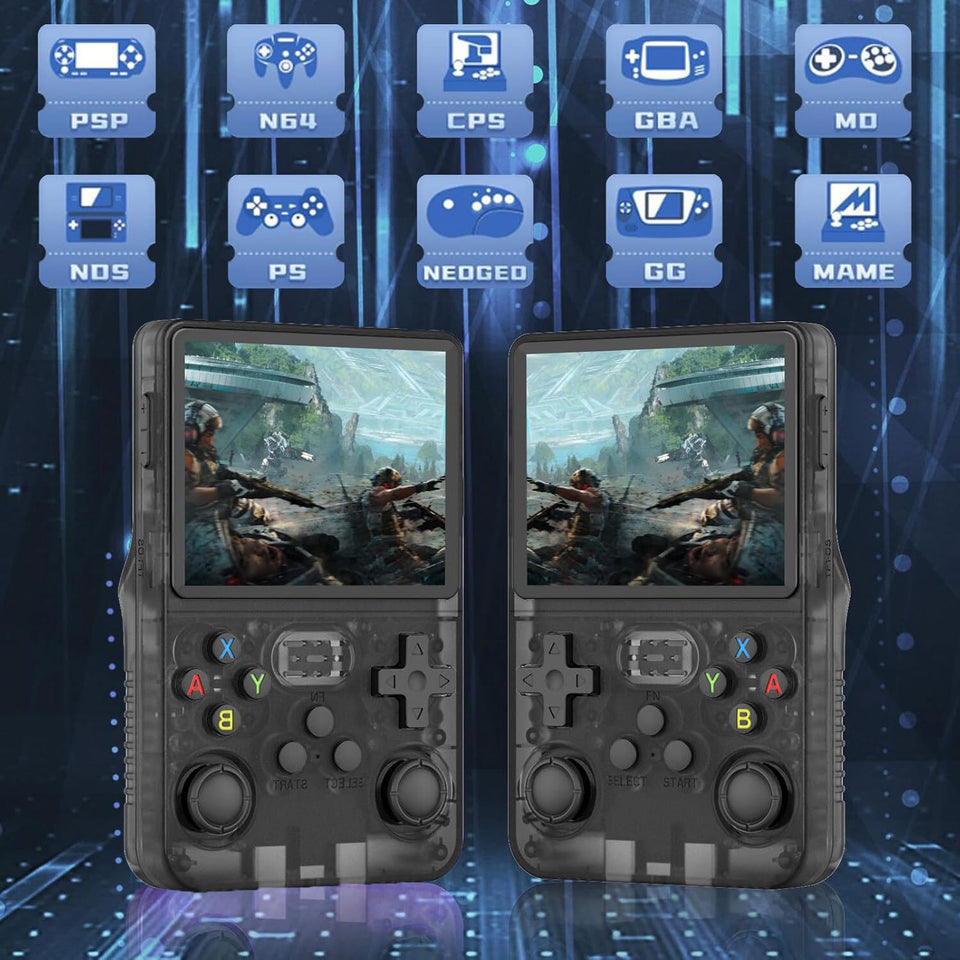 R36S Retro Handheld Video Game Console Linux 3.5" IPS Screen 64GB 15000+Game