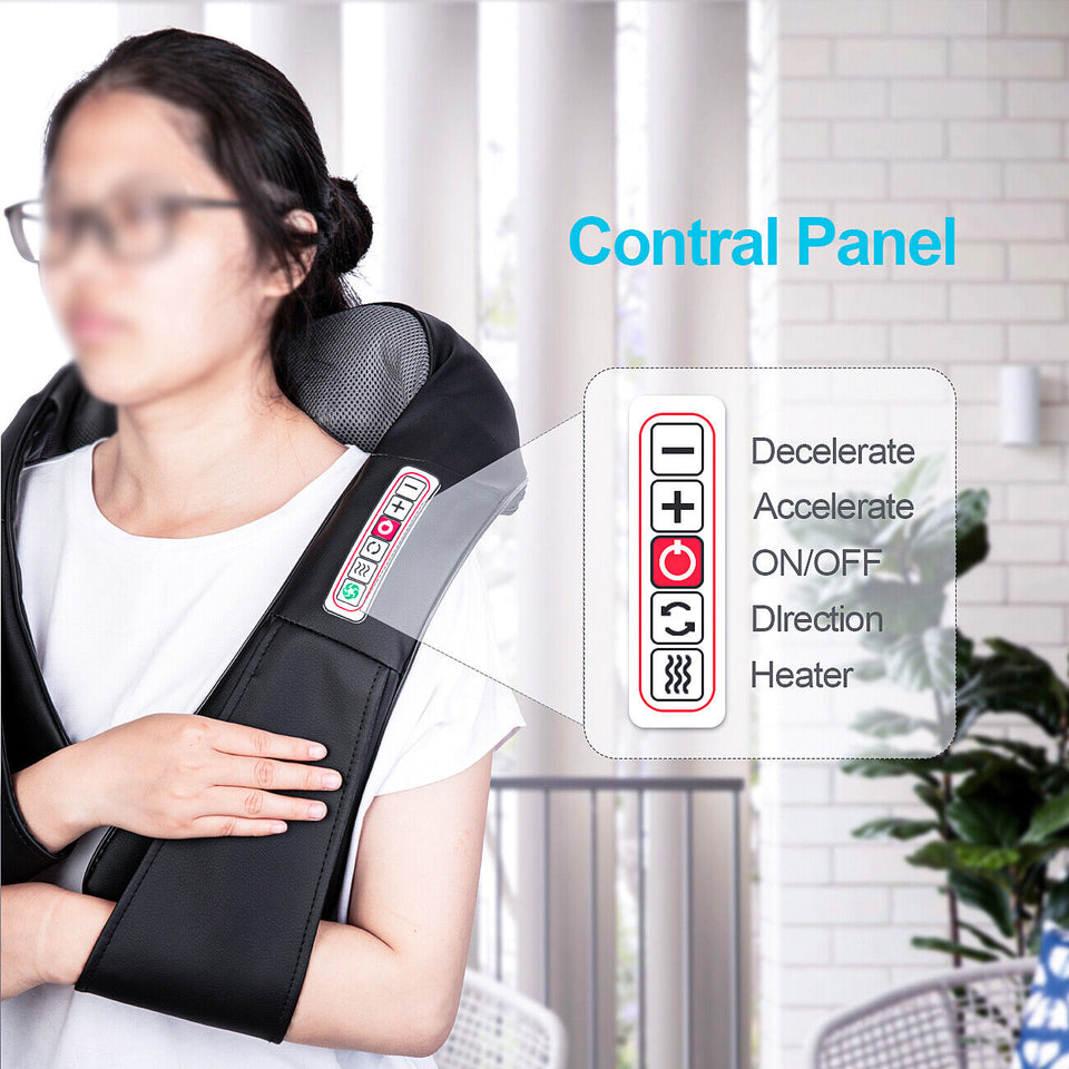 Shiatsu Neck & Back Massager with Heat Deep Kneading Massage Pillow for Shoulder