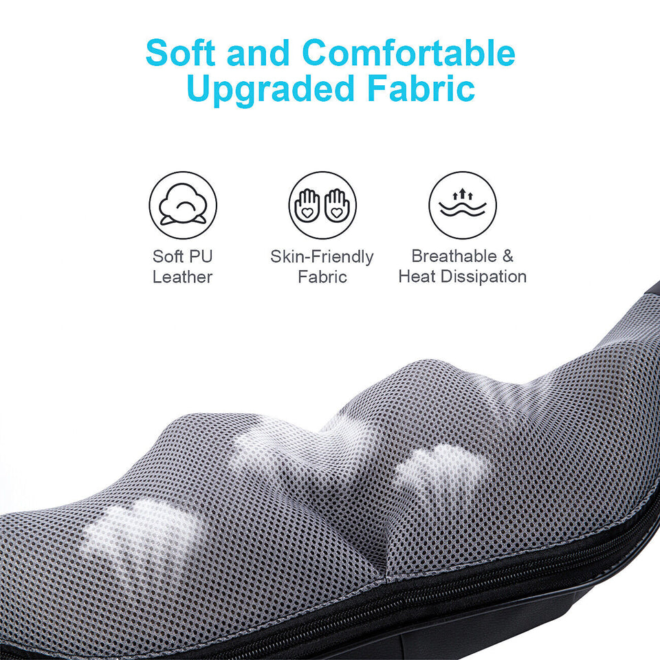 Shiatsu Neck & Back Massager with Heat Deep Kneading Massage Pillow for Shoulder