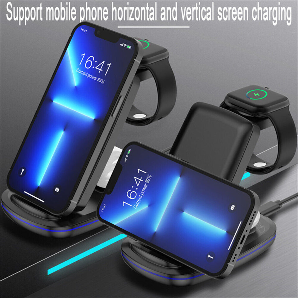 3 in 1 Charging Dock Charger Stand for Apple Watch Serie Air Pods Iphone Station