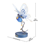 ROKR Butterfly DIY Mechanical 3D Puzzle Toys for Gifts Bionic Butterfly Wings Golden Lighting Rose Exquisite Texture