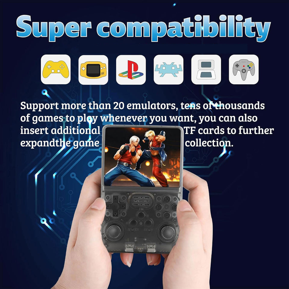 R36S Retro Handheld Video Game Console Linux 3.5" IPS Screen 64GB 15000+Game
