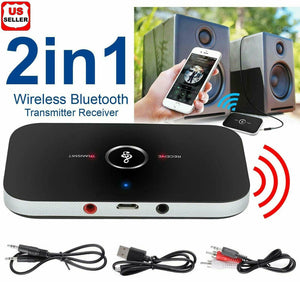 Bluetooth V4 Transmitter & Receiver Wireless A2DP Audio 3.5Mm Aux Adapter Hub A6
