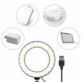 6" LED Ring Fill Light Studio Photo Video USB Dimmable Lamp Selfie Portable US