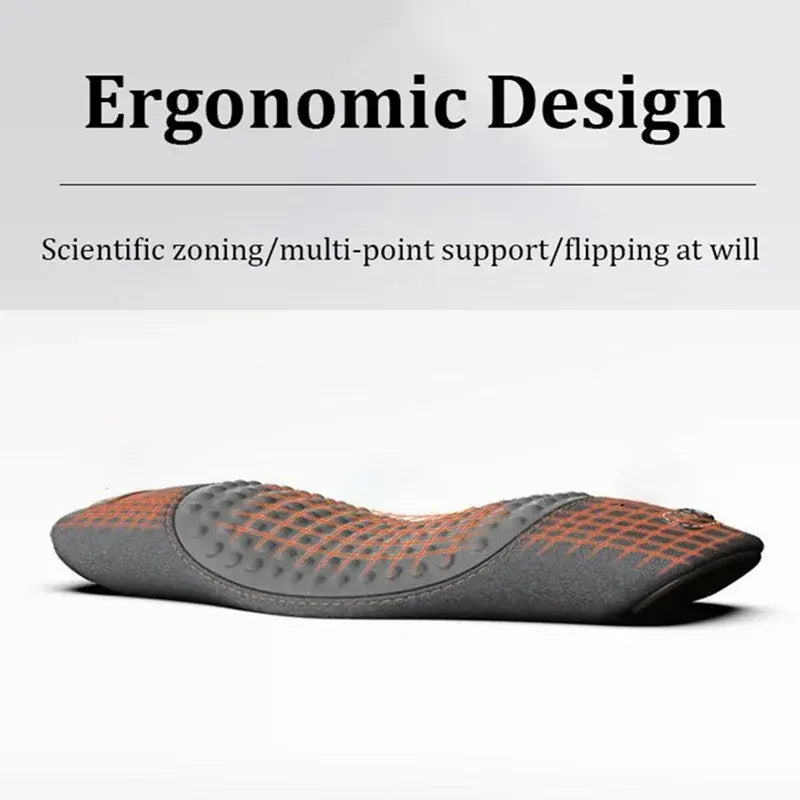 Electric Waist Support Pillow - Heated & Vibrating Back Massager for Sleeping Comfort