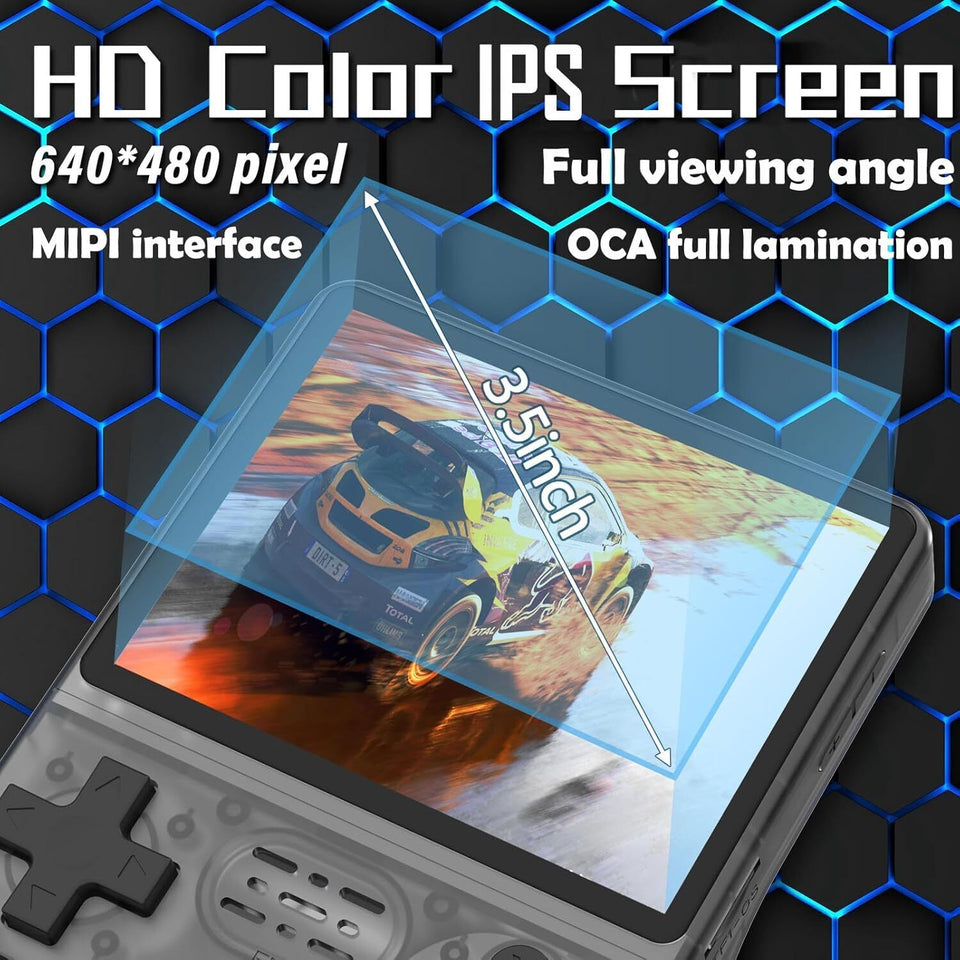 R36S Retro Handheld Video Game Console Linux 3.5" IPS Screen 64GB 15000+Game