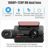 Front and inside Car DVR Dash Cam Video Recorder Camera G-Sensor 1080P Dual Lens