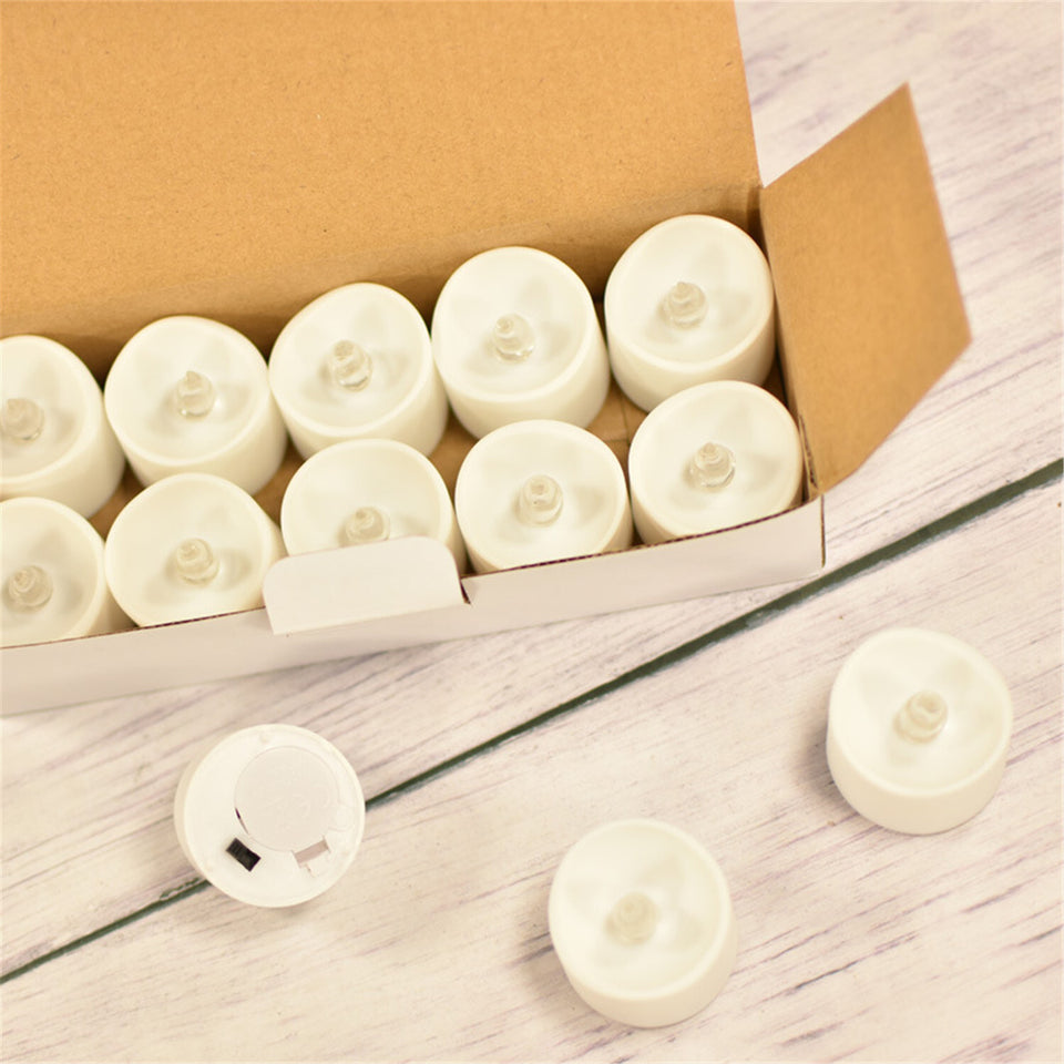 10 Pcs Flameless Moving Flicker Led Tea Lights Battery Operated Candle Wedding