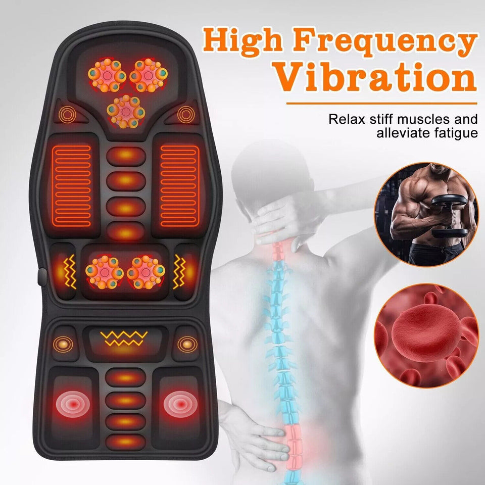 Massage Seat Cushion Heated Back Neck Body Massager Chair for Home Car Office