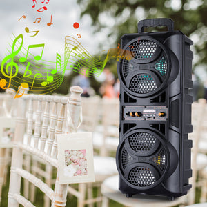 3000W Portable Bluetooth Speaker Sub Woofer Heavy Bass Sound System Party+Remote