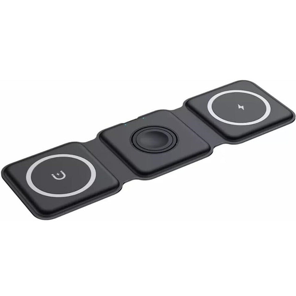 3In1 Wireless Charger Foldable Mat Pad for Apple Watch Air Pods Iphone 14 Max