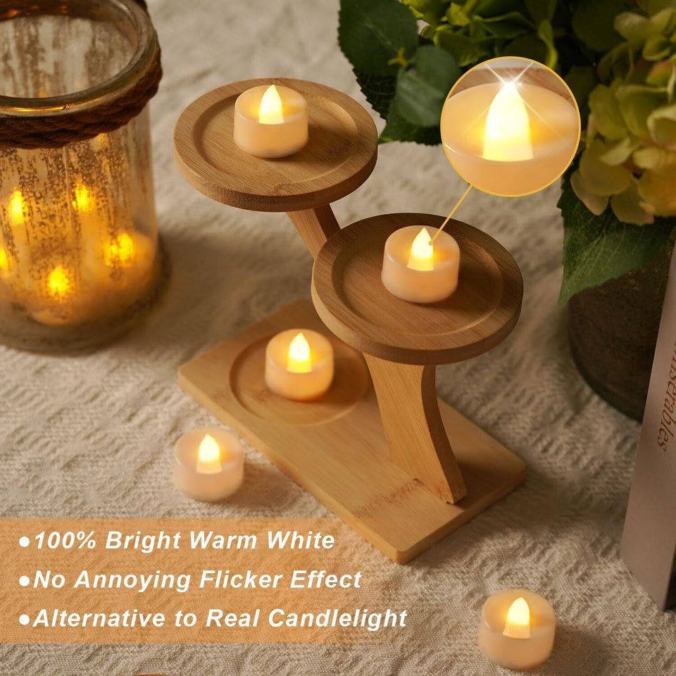 10 Pcs Flameless Moving Flicker Led Tea Lights Battery Operated Candle Wedding
