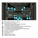 3000W Portable Bluetooth Speaker Sub Woofer Heavy Bass Sound System Party+Remote