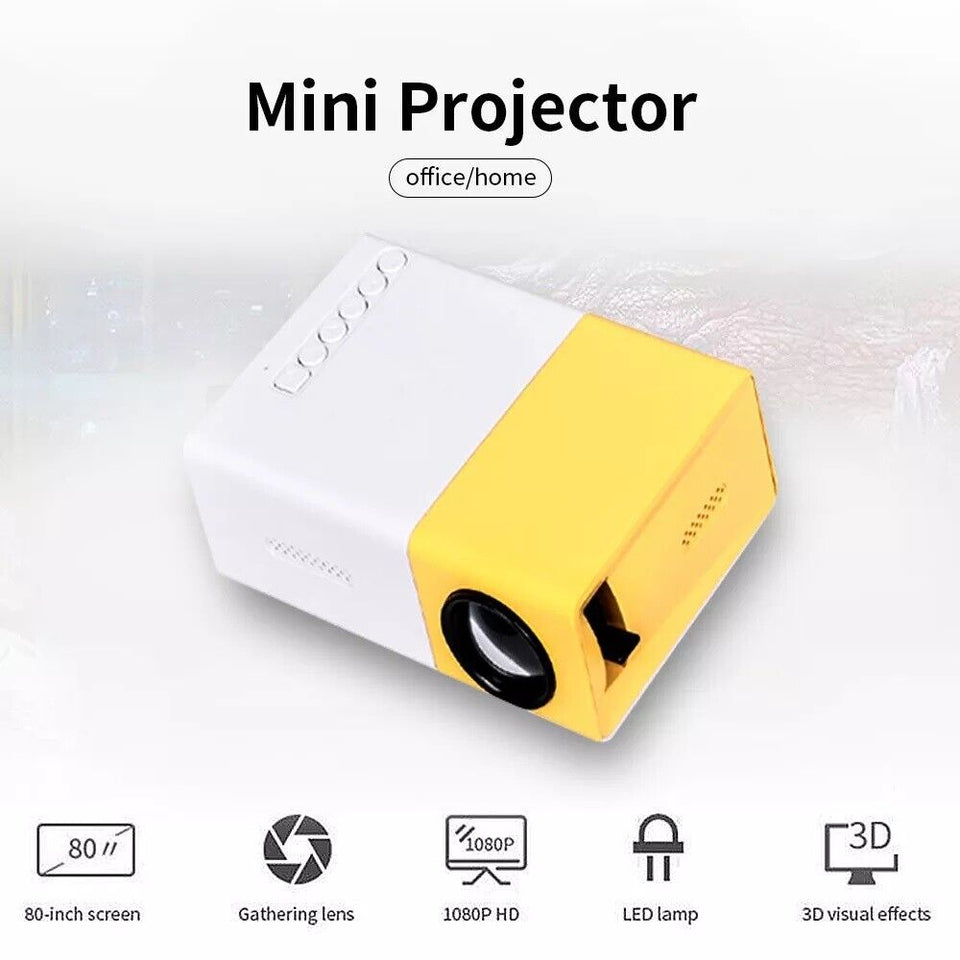 Mini Portable Projector 1080P HD Video Home Theater Home Cinema Phone Projector