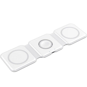 3In1 Wireless Charger Foldable Mat Pad for Apple Watch Air Pods Iphone 14 Max