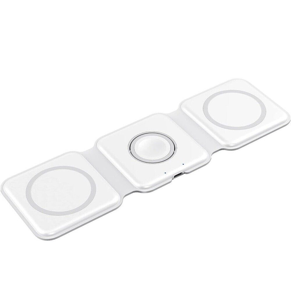 3In1 Wireless Charger Foldable Mat Pad for Apple Watch Air Pods Iphone 14 Max