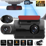 Front and inside Car DVR Dash Cam Video Recorder Camera G-Sensor 1080P Dual Lens