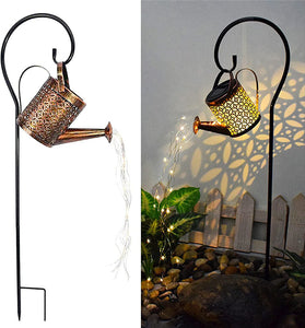 Solar Watering Can Light Garden Outdoor Waterproof Kettle Yard Art Lamp Decor US