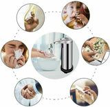 250Ml Stainless Auto Handsfree Sensor Touchless Soap Dispenser Kitchen Bathroom