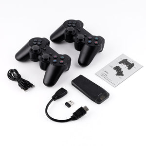 4K HDMI TV Game Stick Built-In 64GB 30000+ Video Games Console Wireless Gamepad.