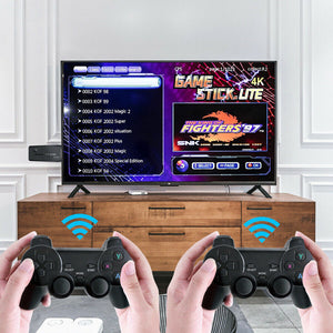 4K HDMI TV Game Stick Built-In 64GB 30000+ Video Games Console Wireless Gamepad.