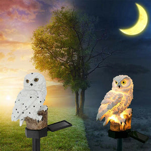Waterproof Solar Power LED Light Garden Yard Lawn Owl Landscape Ornament Light