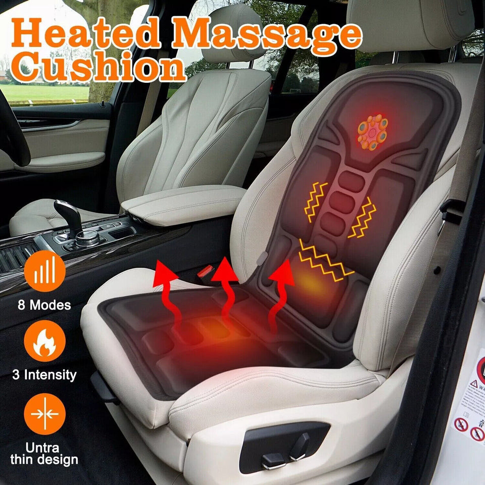 Massage Seat Cushion Heated Back Neck Body Massager Chair for Home Car Office
